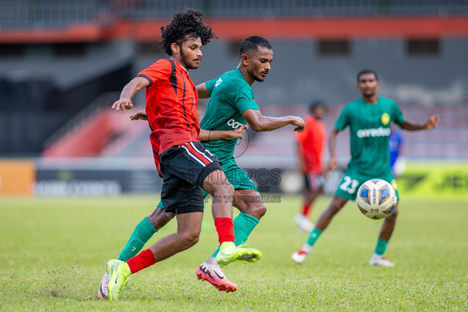 Maziya SRC vs TC in the Semi Final of FAM League Cup 2025 held at National Football Stadium, Male', Maldives on Sunday, 25th May 2025.
Photos By: Ismail Thoriq / images.mv