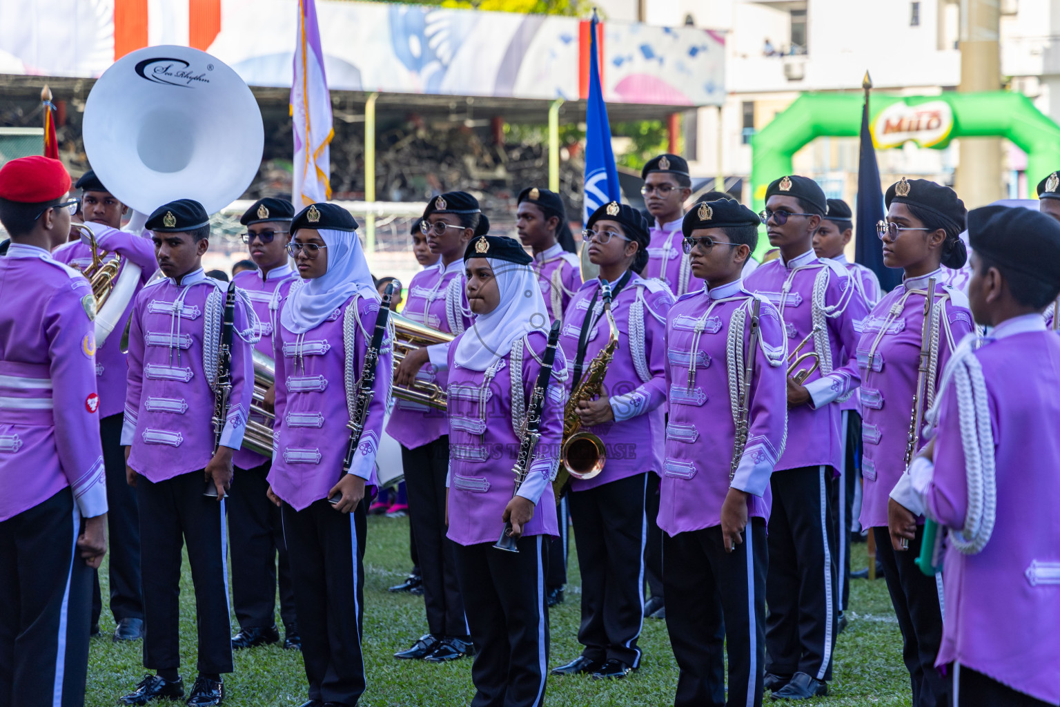 Day 1 of MILO Kids Football Fiesta was held at National Stadium in Male', Maldives on Friday, 23rd February 2024. Photos: Hassan Simah / images.mv