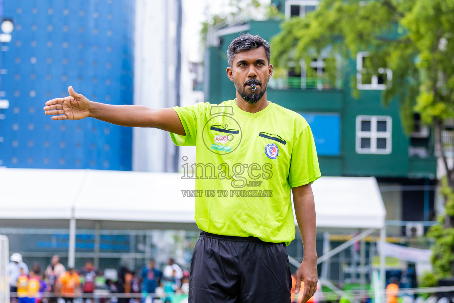 Day 1 of MILO Academy Championship 2025 (U-12) was held at Henveiru Stadium in Male', Maldives on Thursday, 1st May 2025. Photos: Nausham Waheed / images.mv