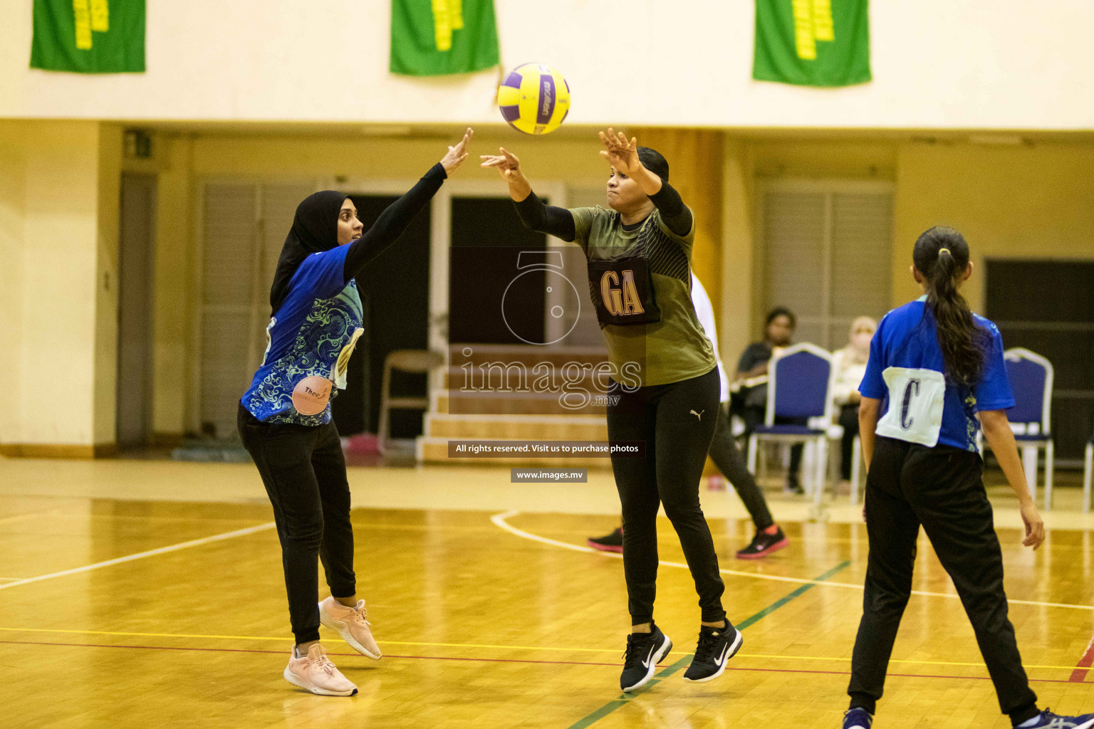 Green Streets vs Mahibadhoo Sports Club in the Semi Finals of Milo National Netball Tournament 2021 held on 3 December 2021 in Male', Maldives, Photos by Maanish