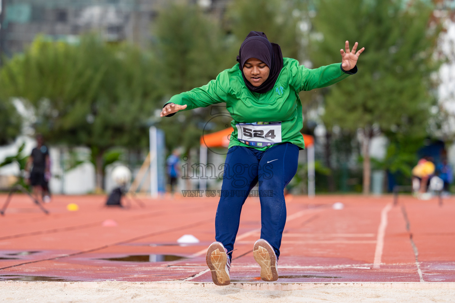 Day 2 of MWSC Interschool Athletics Championships 2024 held in Hulhumale Running Track, Hulhumale, Maldives on Sunday, 10th November 2024. 
Photos by:  Hassan Simah / Images.mv