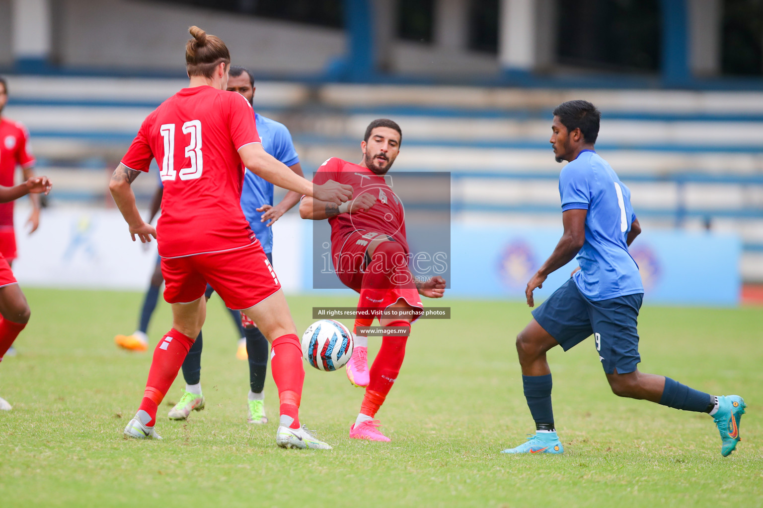 Lebanon vs Maldives in SAFF Championship 2023 held in Sree Kanteerava Stadium, Bengaluru, India, on Tuesday, 28th June 2023. Photos: Nausham Waheed, Hassan Simah / images.mv