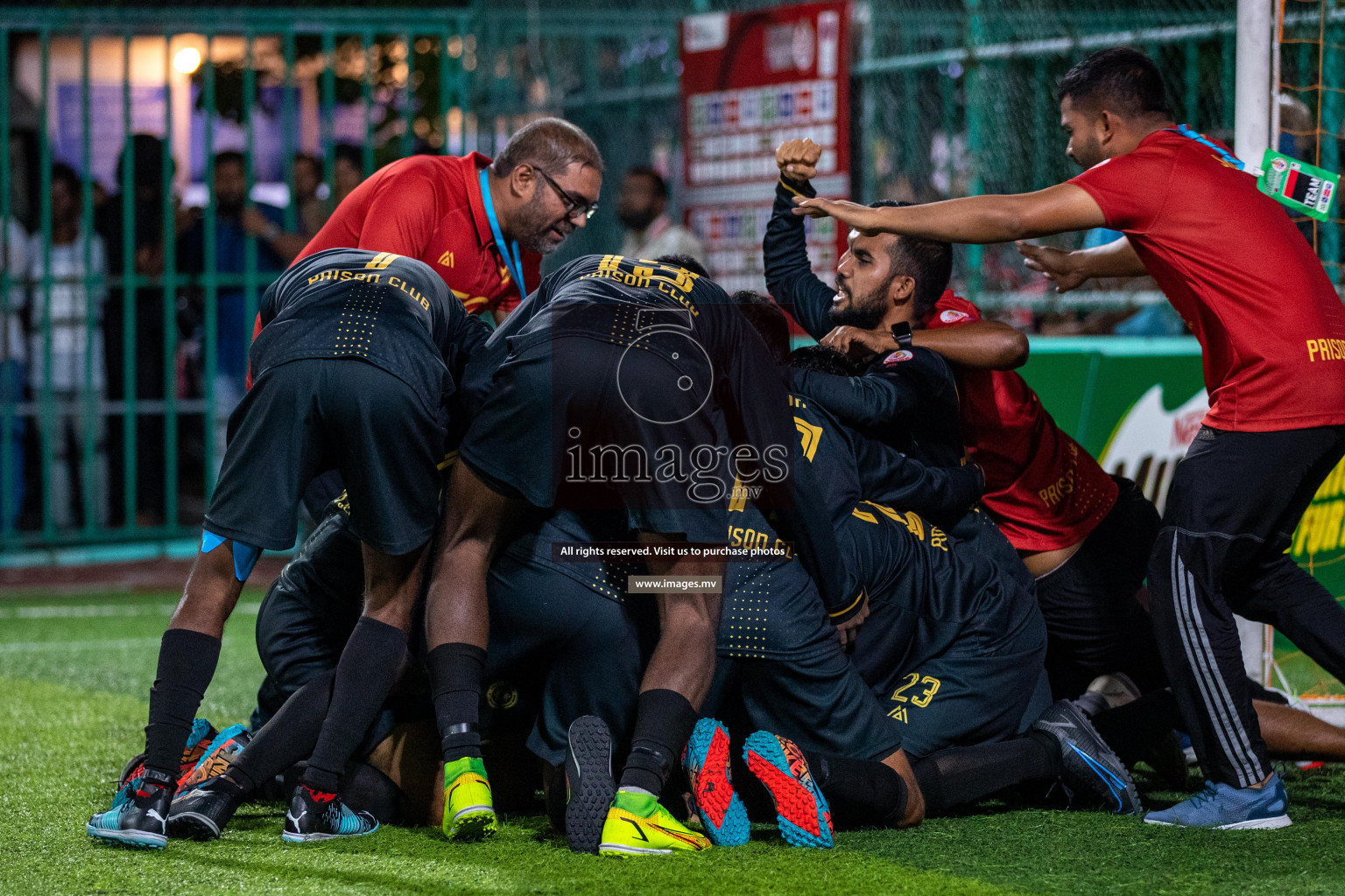 Prison Club vs MACL in the Quarter Finals of Club Maldives 2021 held at Hulhumale;, on 12th December 2021 Photos: Ismail Thoriq / images.mv