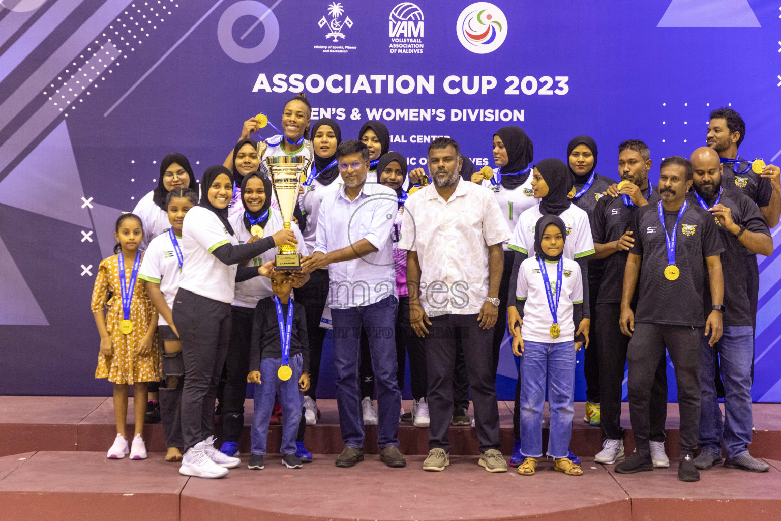 Final of Women's Division of Volleyball Association Cup 2023 held in Male', Maldives on Monday, 25th December 2023 at Social Center Indoor Hall Photos By: Nausham Waheed /images.mv