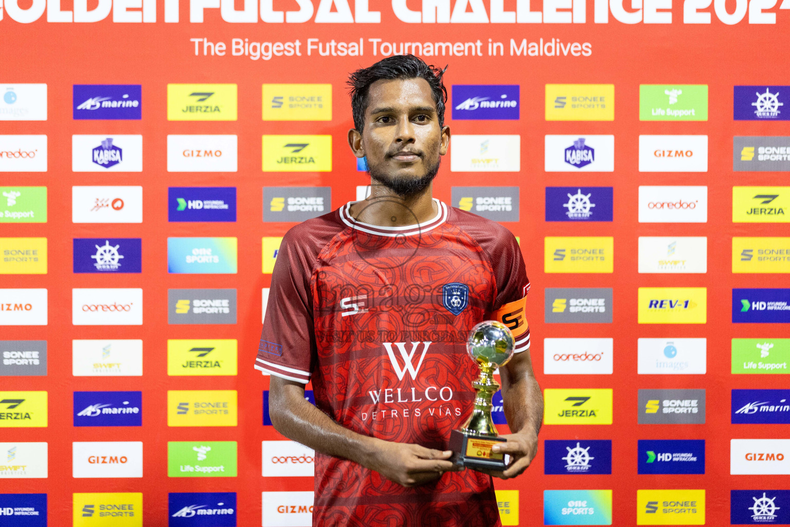 GA Dhevvadhoo vs GA Kanduhulhudhoo in Day 10 of Golden Futsal Challenge 2024 was held on Tuesday, 23rd January 2024, in Hulhumale', Maldives Photos: Nausham Waheed / images.mv