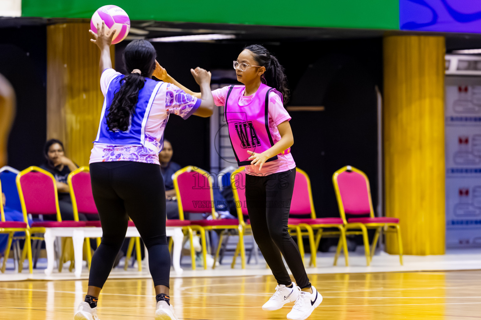 N Sports A vs Xenith SC in Day 1 of 24th Milo Netball Association Championship held in Social Center at Male', Maldives on Monday, 1st September 2025. Photos: Nausham Waheed / images.mv
