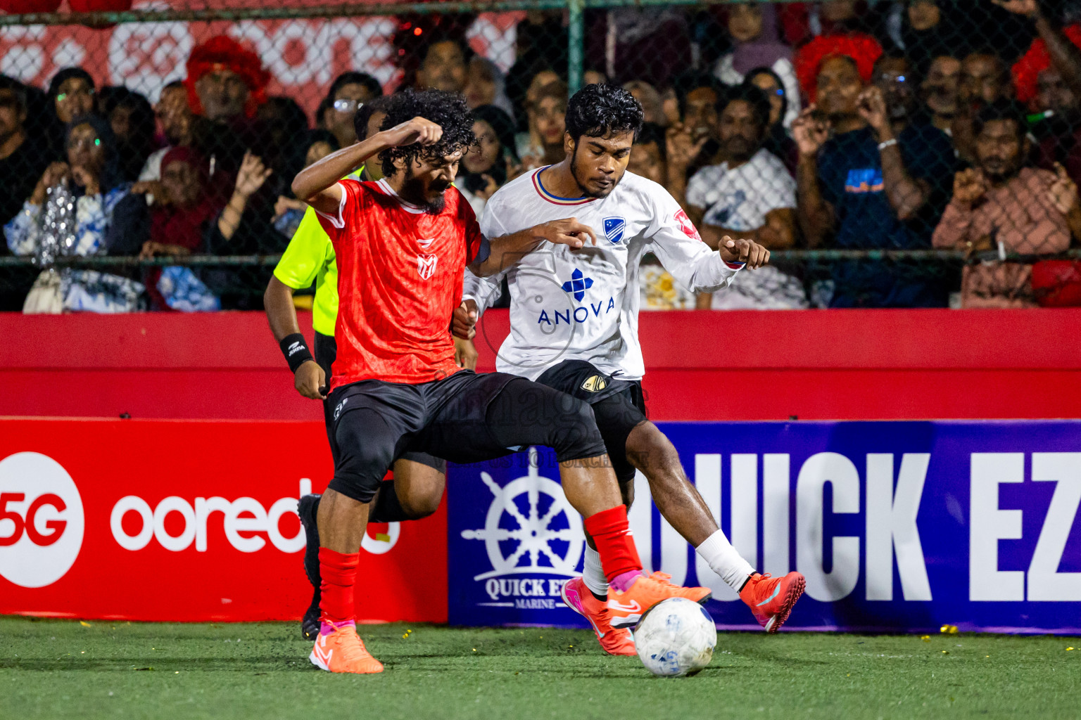DH Maaenboodhoo vs DH Kudahuvadhoo in Dhaalu Atoll Finals in Day 25 of Golden Futsal Challenge 2025 was held on Wednesday , 28th January 2025, in Hulhumale', Maldives. Photos: Nausham Waheed / images.mv