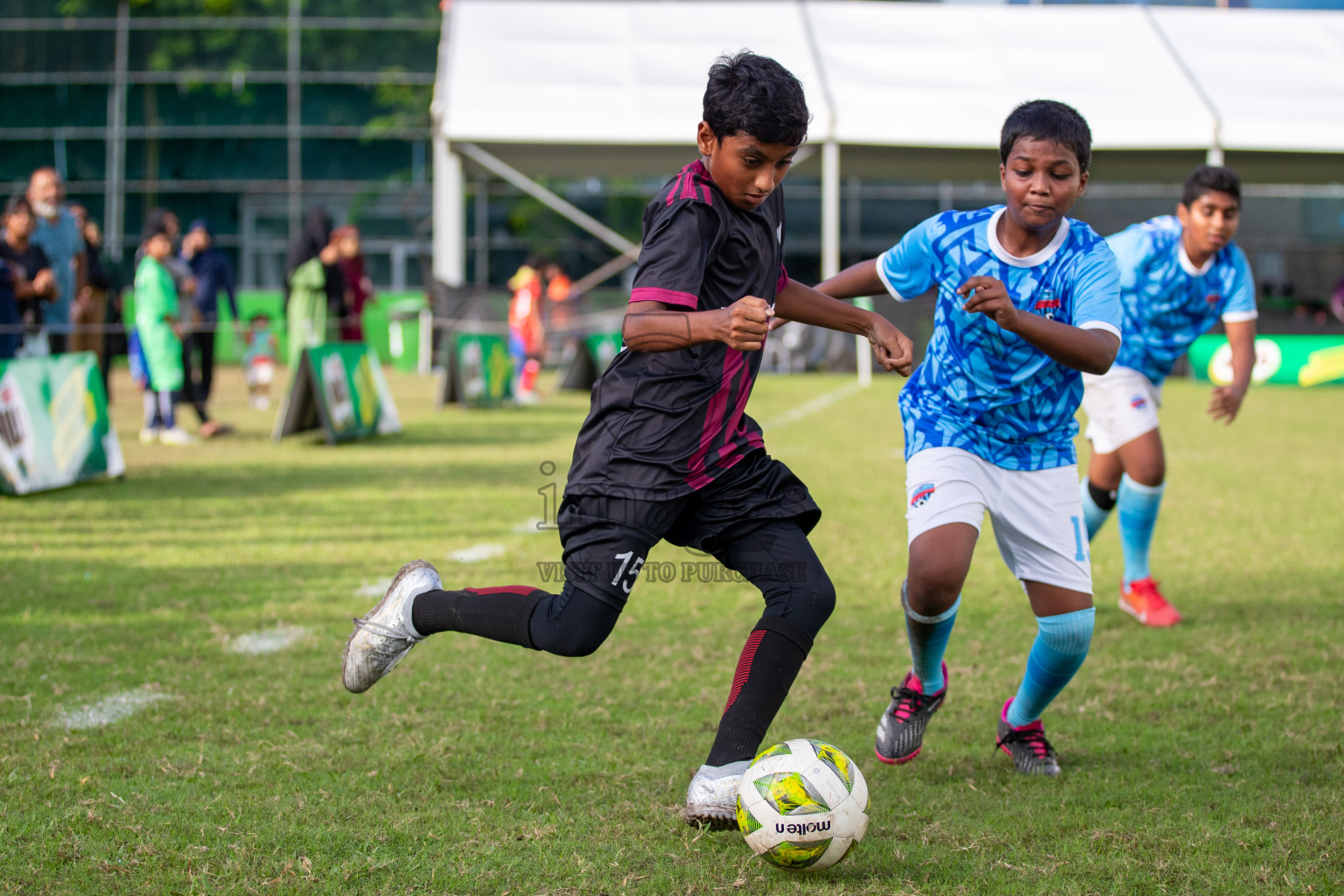 Day 3 of MILO Academy Championship 2024 - U12 was held at Henveiru Grounds in Male', Maldives on Saturday, 6th July 2024. Photos: Mohamed Mahfooz Moosa / images.mv