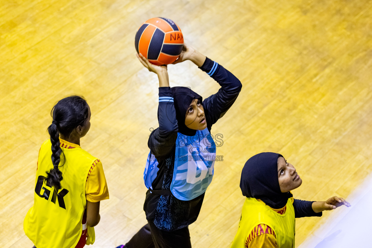 Day 1 of 25th Milo Inter-School Netball Tournament was held in Social Center at Male', Maldives on Thursday, 8th August 2024. Photos: Nausham Waheed / images.mv