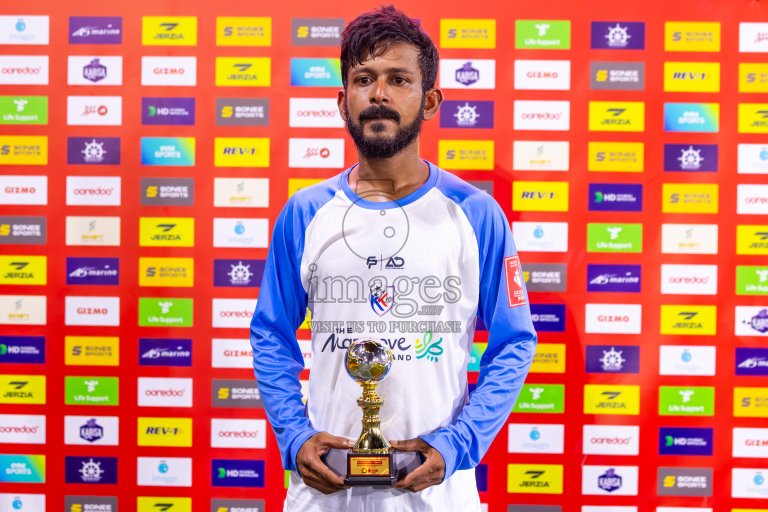 N Kendhikulhudhoo vs N Velidhoo in Day 11 of Golden Futsal Challenge 2024 was held on Thursday, 25th January 2024, in Hulhumale', Maldives
Photos: Ismail Thoriq / images.mv