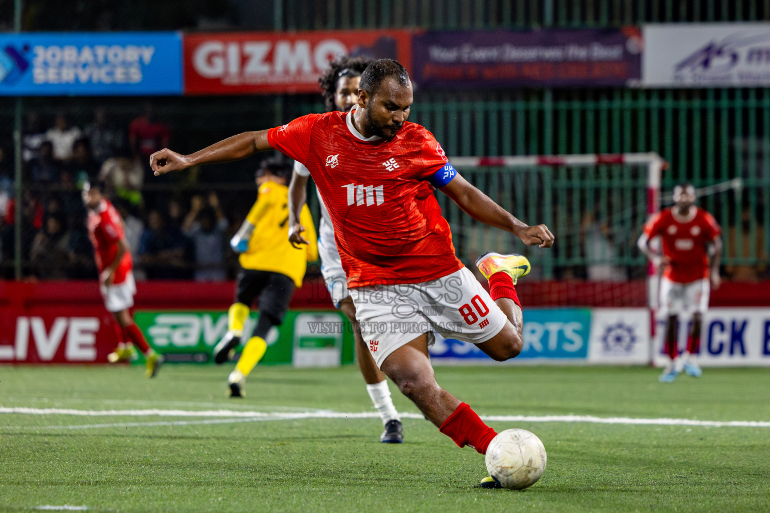 K Maafushi vs K Kaashidhoo in Kaafu Atoll Finals Day 27 of Golden Futsal Challenge 2025 was held on Friday , 31st January 2025, in Hulhumale', Maldives. Photos: Nausham Waheed / images.mv
