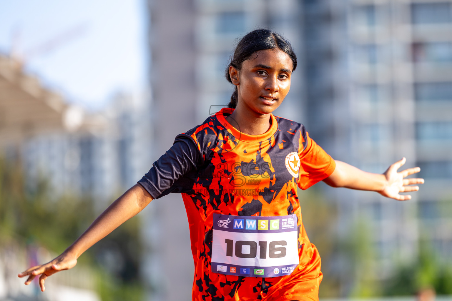 Day 4 of MWSC Interschool Athletics Championships 2024 held in Hulhumale Running Track, Hulhumale, Maldives on Tuesday, 12th November 2024. Photos by: Raaif Yoosuf / Images.mv