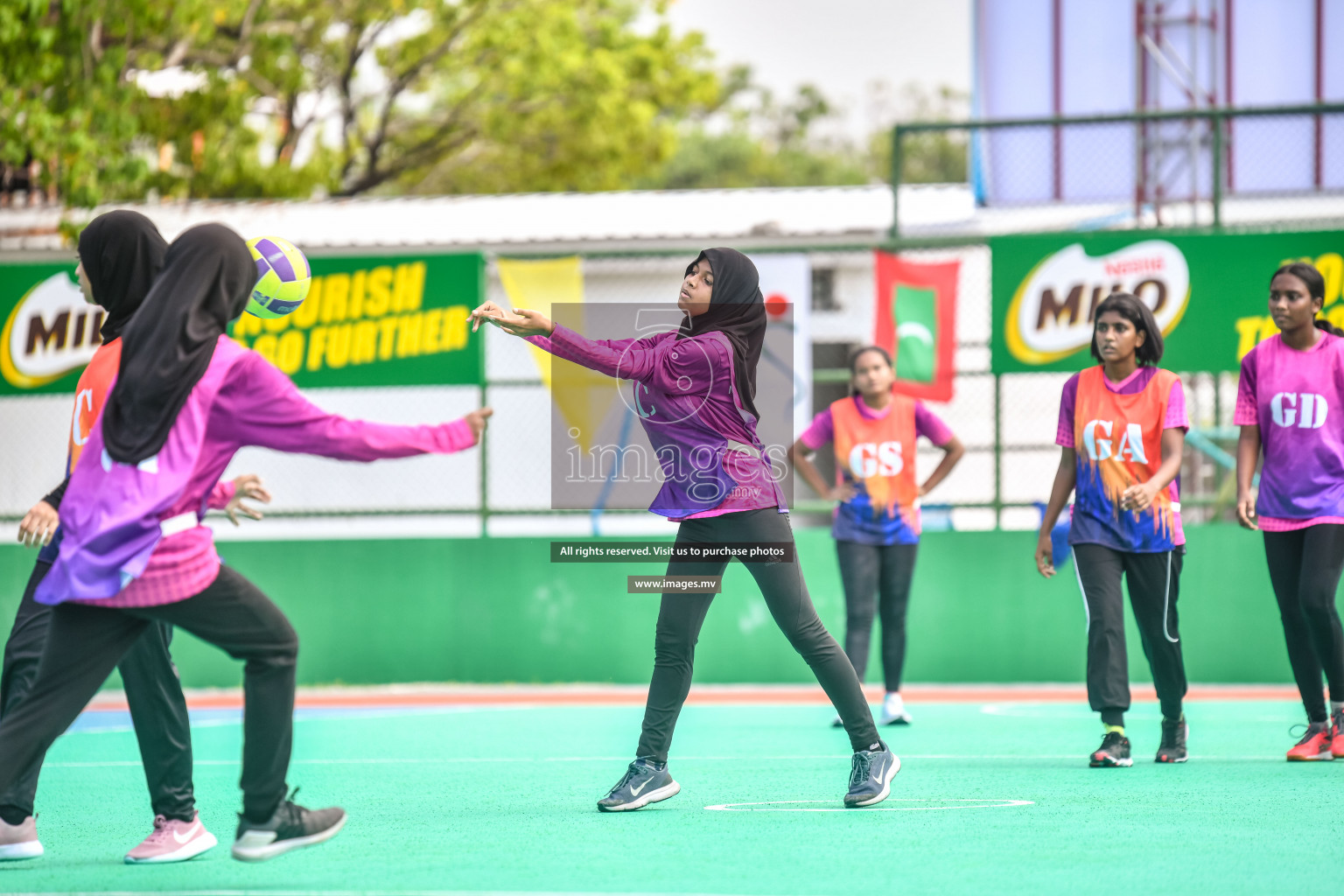 Day 10 of Junior Netball Championship 2022 held in Male', Maldives. Photos by Nausham Waheed