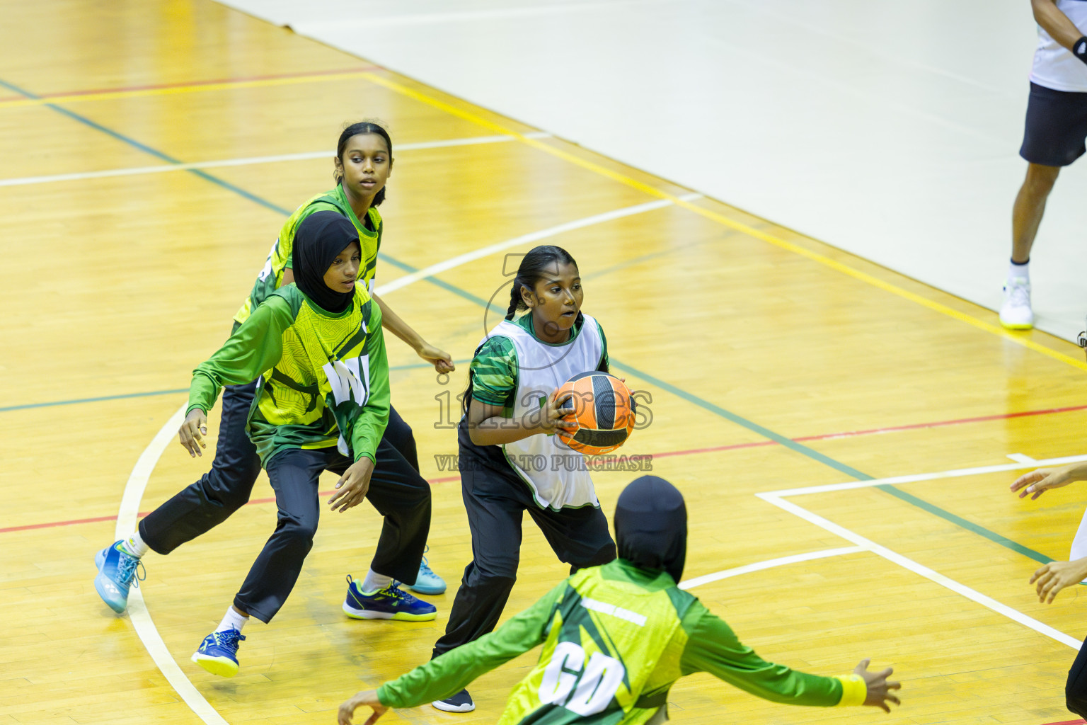 Day 15 of 25th Inter-School Netball Tournament was held in Social Center at Male', Maldives on Monday, 26th August 2024. Photos: Mohamed Mahfooz Moosa / images.mv