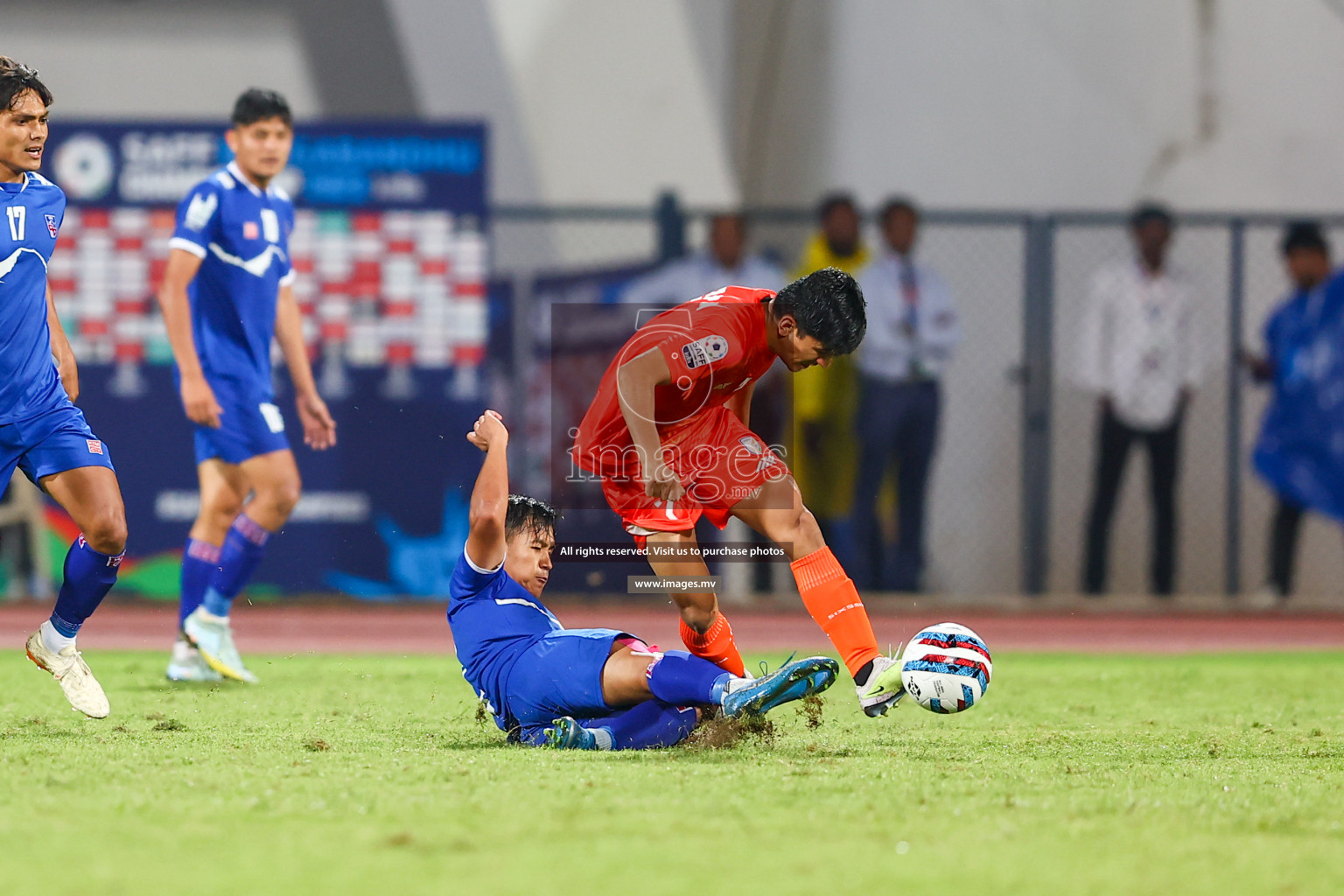 Nepal vs India in SAFF Championship 2023 held in Sree Kanteerava Stadium, Bengaluru, India, on Saturday, 24th June 2023. Photos: Nausham Waheed, Hassan Simah / images.mv