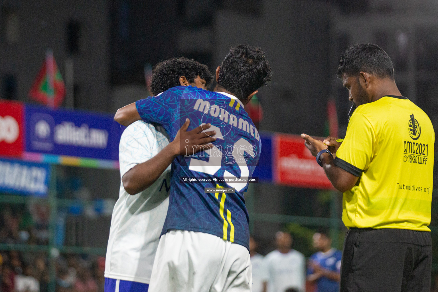 Prison Club vs MACL in the Quarter Finals of Club Maldives 2021 held at Hulhumale;, on 12th December 2021 Photos: Nasam / images.mv