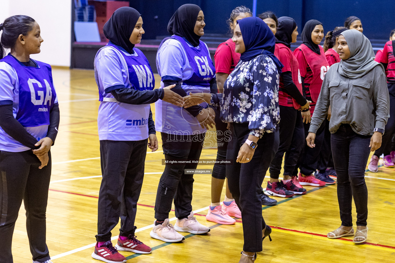 Lorenzo Sports Club vs Vyansa in the Milo National Netball Tournament 2022 on 18 July 2022, held in Social Center, Male', Maldives. Photographer: Shuu, Hassan Simah / Images.mv