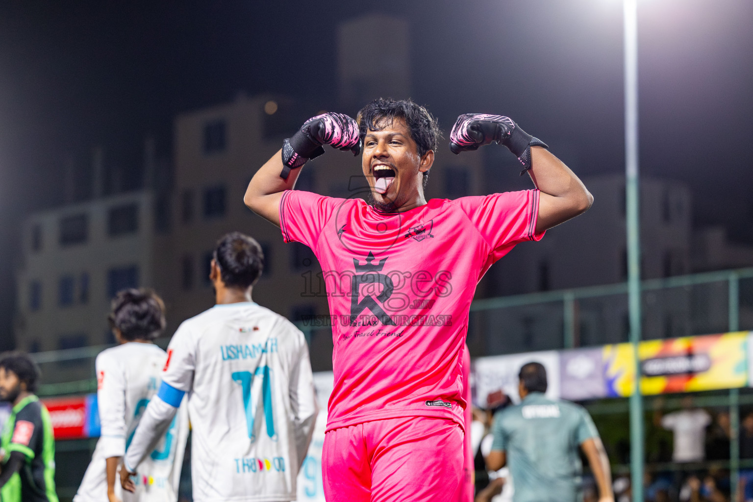 AA Bodufolhudhoo vs AA Thoddoo in Day 15 of Golden Futsal Challenge 2025 was held on Sunday, 19th January 2025, in Hulhumale', Maldives. Photos: Nausham Waheed / images.mv