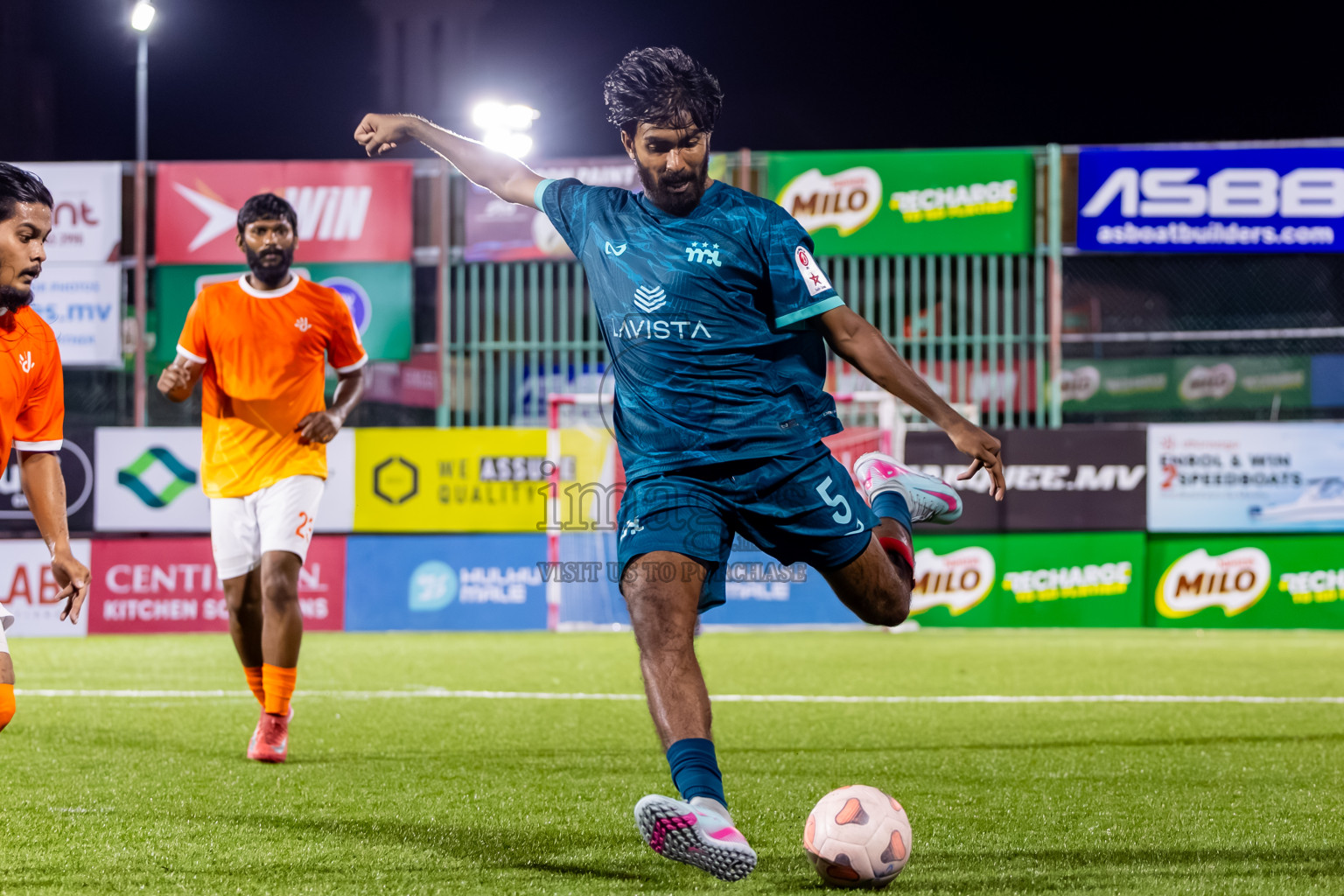 MPL vs Dhiraagu in Day 3 of Club Maldives Cup 2025 was held in Rehendi Futsal Ground, Hulhumale', Maldives on Tuesday, 30th September 2025. Photos: Nausham Waheed / images.mv