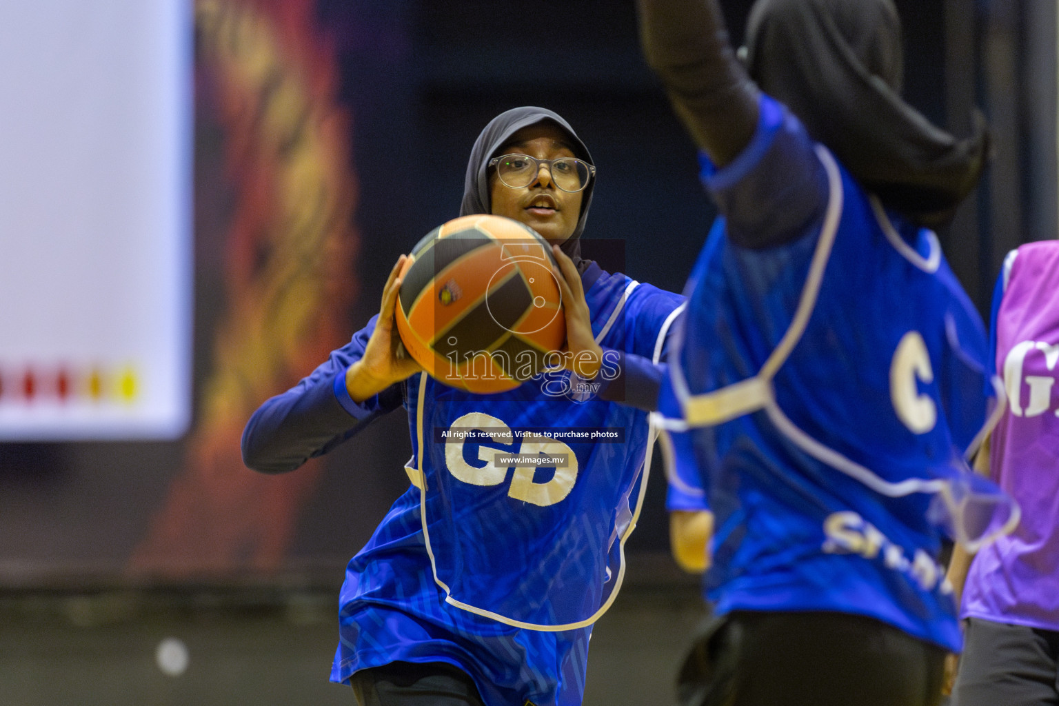 Day 11 of 24th Interschool Netball Tournament 2023 was held in Social Center, Male', Maldives on 6th November 2023. Photos: Mohamed Mahfooz Moosa / images.mv