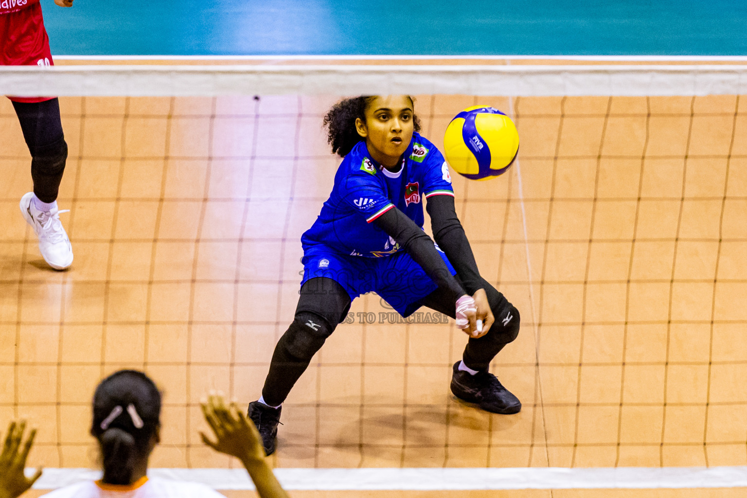 Sri Lanka vs Maldives in Semi Final of CAVA U20 Woman's Volleyball Championship 2024 was held in Social Center, Male', Maldives on 22nd July 2024. Photos: Nausham Waheed / images.mv