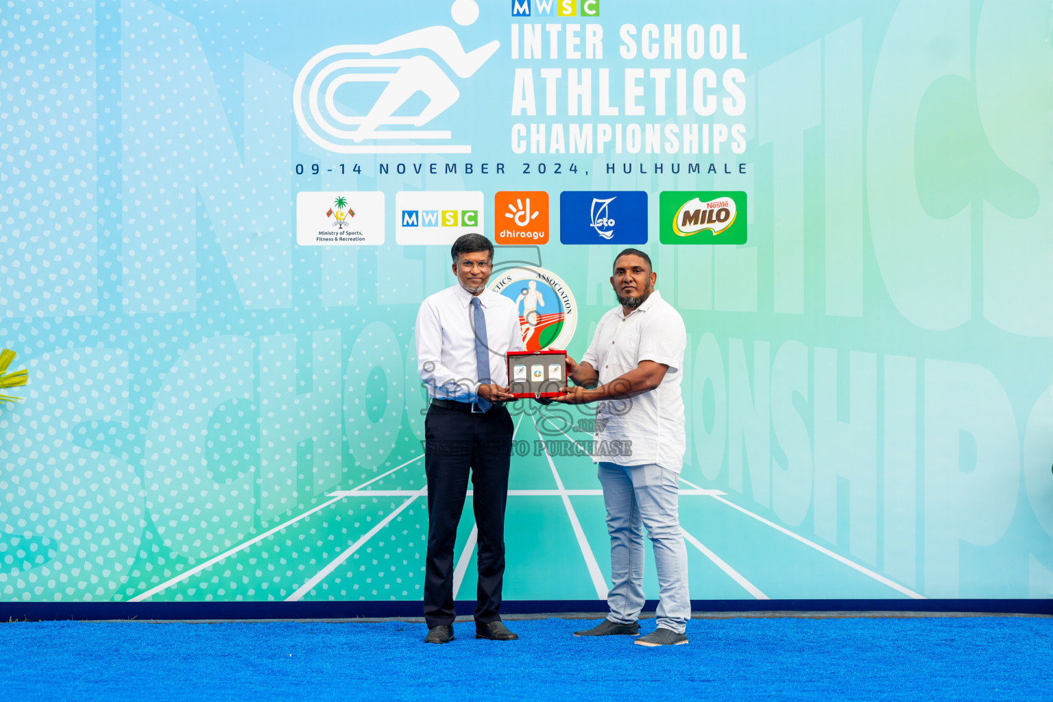 Day 6 of MWSC Interschool Athletics Championships 2024 held in Hulhumale Running Track, Hulhumale, Maldives on Thursday, 14th November 2024. Photos by: Nausham Waheed / Images.mv