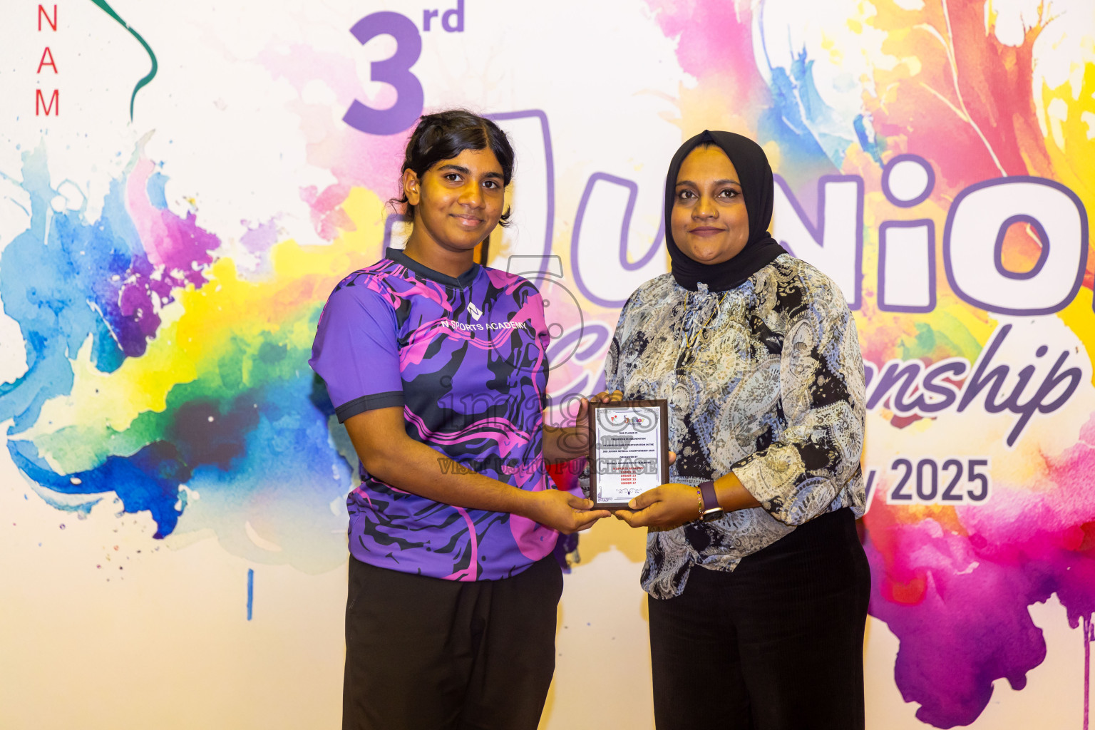 Closing ceremony of 3rd Netball Junior Championship, held at Social Center on Saturday, 25th January 2025 . Photos: Nausham Waheed / images.mv