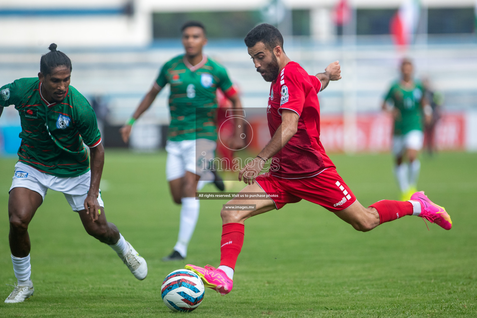 Lebanon vs Bangladesh in SAFF Championship 2023 held in Sree Kanteerava Stadium, Bengaluru, India, on Wednesday, 22nd June 2023. Photos: Nausham Waheed / images.mv