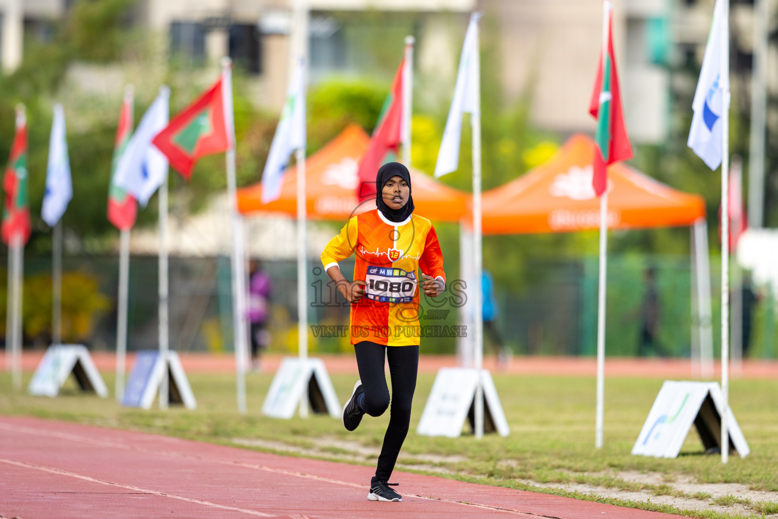 Day 2 of MWSC Interschool Athletics Championships 2024 held in Hulhumale Running Track, Hulhumale, Maldives on Sunday, 10th November 2024. Photos by: Ismail Thoriq / Images.mv