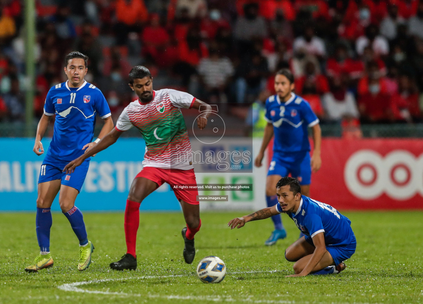 Maldives vs Nepal in SAFF Championship 2021 held on 1st October 2021 in Galolhu National Stadium, Male', Maldives