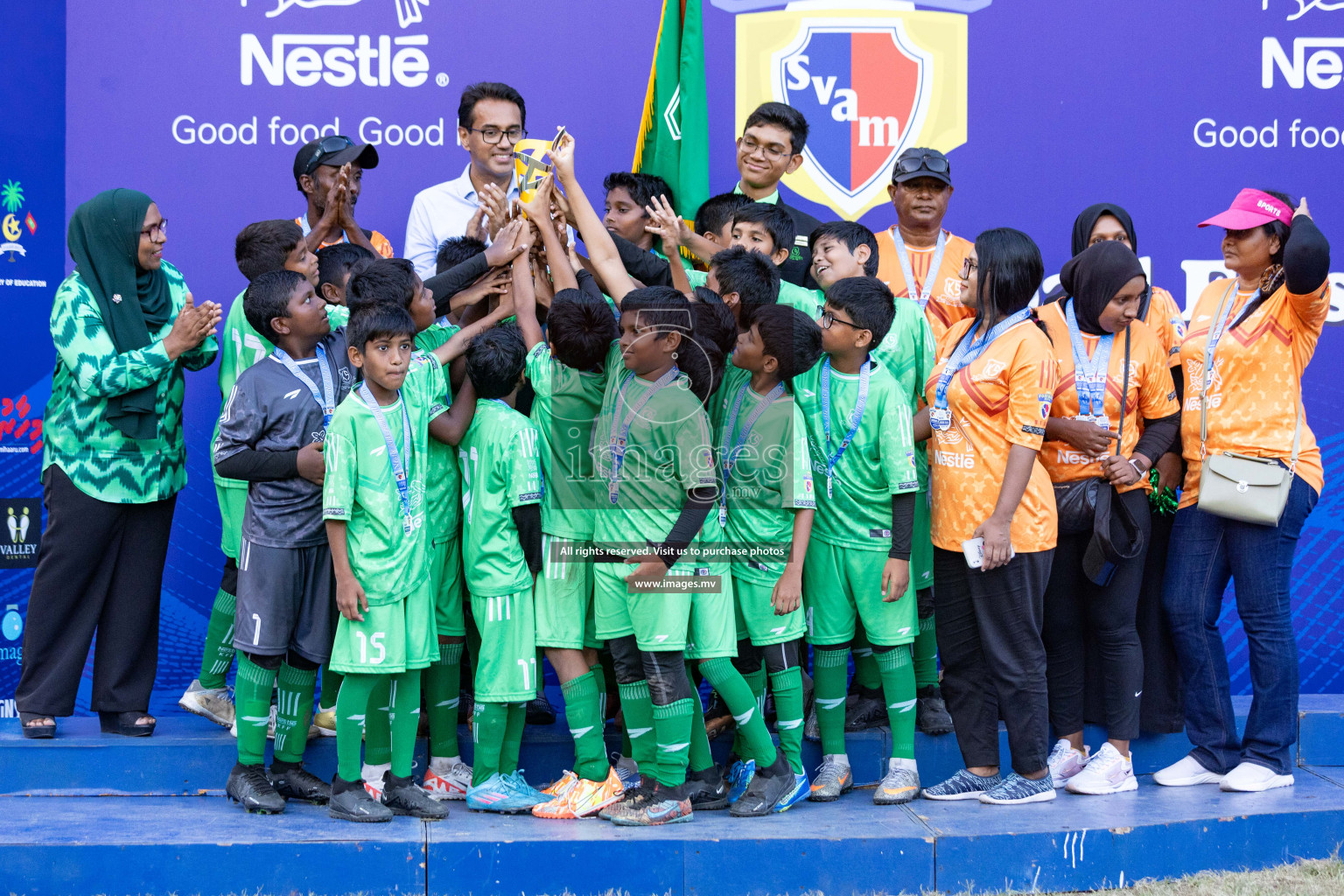 Day 4 of Nestle Kids Football Fiesta, held in Henveyru Football Stadium, Male', Maldives on Saturday, 14th October 2023 Photos: Nausham Waheed  / images.mv