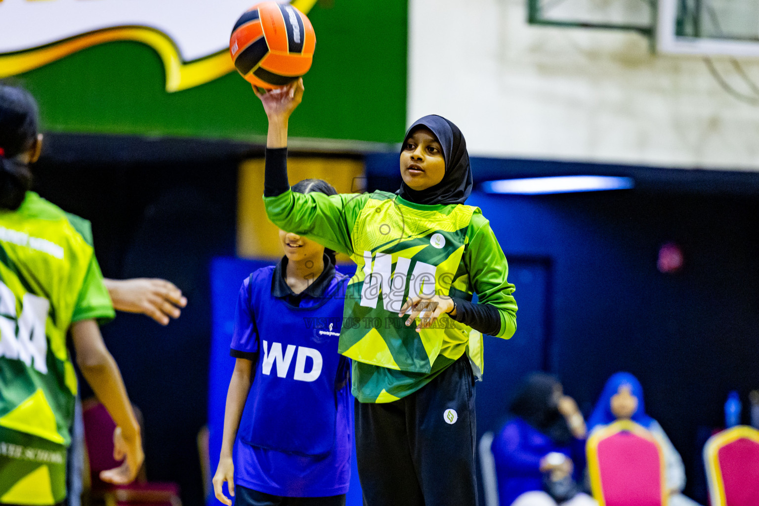 Day 3 of 25th Inter-School Netball Tournament was held in Social Center at Male', Maldives on Sunday, 11th August 2024. Photos: Nausham Waheed / images.mv