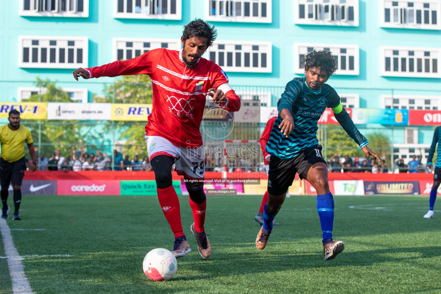 AA. Bodufulhudho vs AA. Mathiveri in Day 7 of Golden Futsal Challenge 2023 on 11 February 2023 in Hulhumale, Male, Maldives