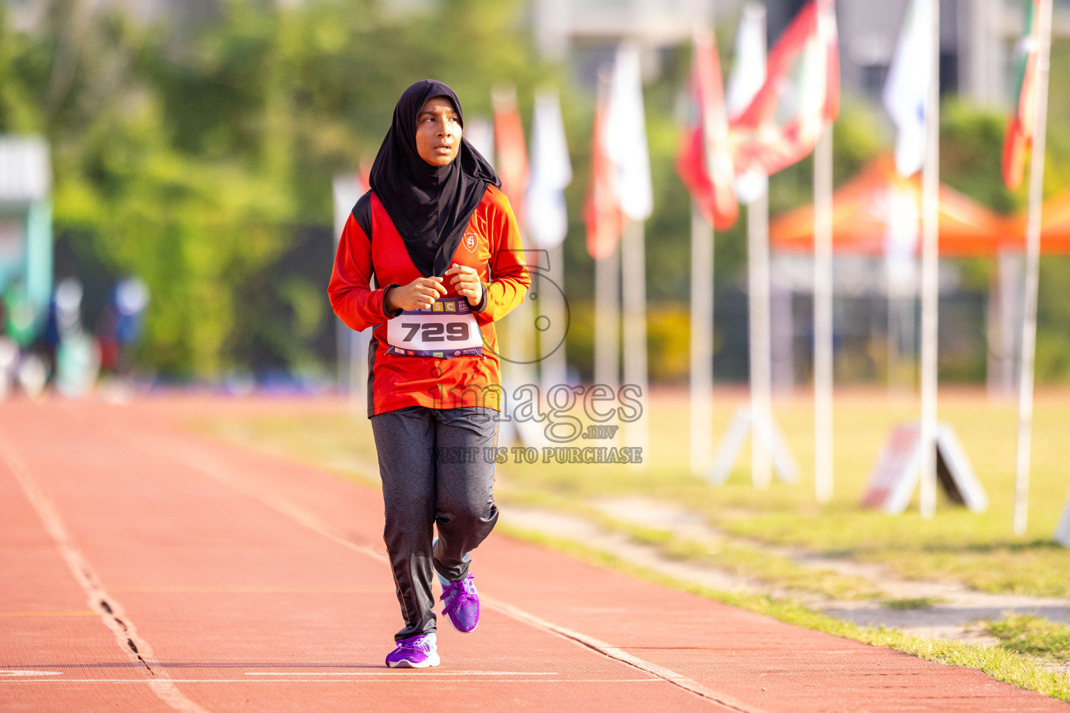 Day 5 of MWSC Interschool Athletics Championships 2024 held in Hulhumale Running Track, Hulhumale, Maldives on Wednesday, 13th November 2024. Photos by: Raif Yoosuf / Images.mv