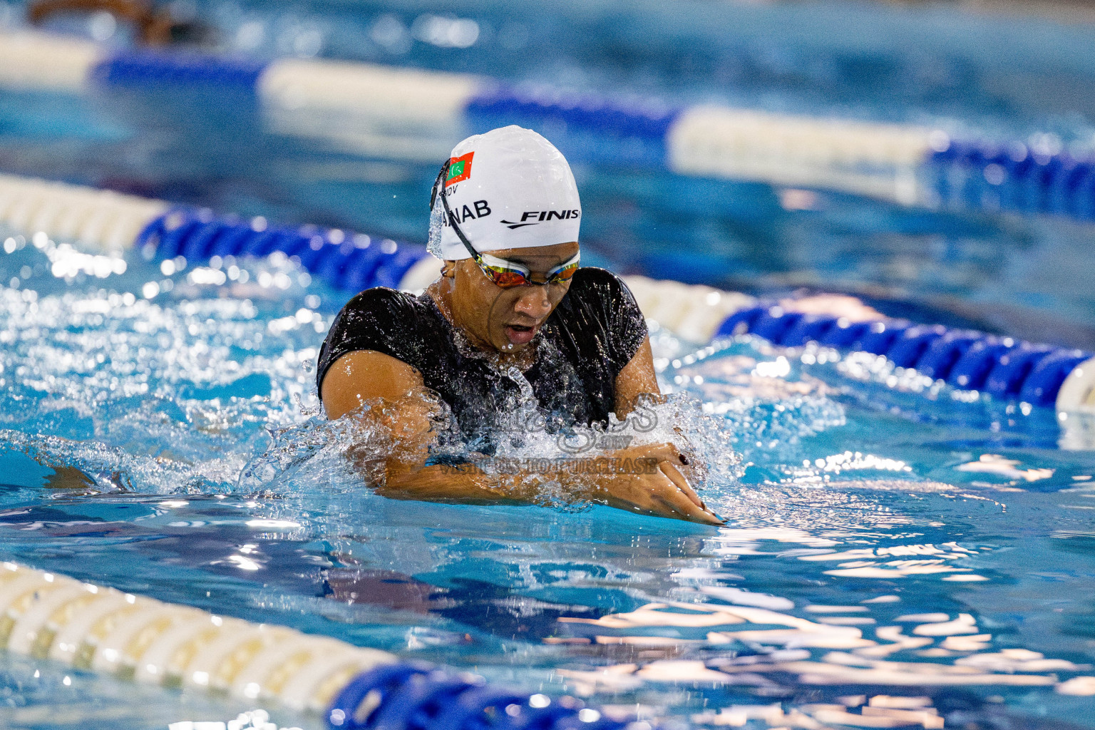 Day 4 of National Swimming Competition 2024 held in Hulhumale', Maldives on Monday, 16th December 2024. 
Photos: Hassan Simah / images.mv