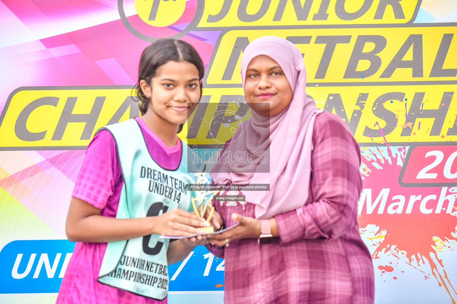 Final of Junior Netball Championship 2022 held in Male', Maldives on 19th March 2022. Photos by Nausham Waheed