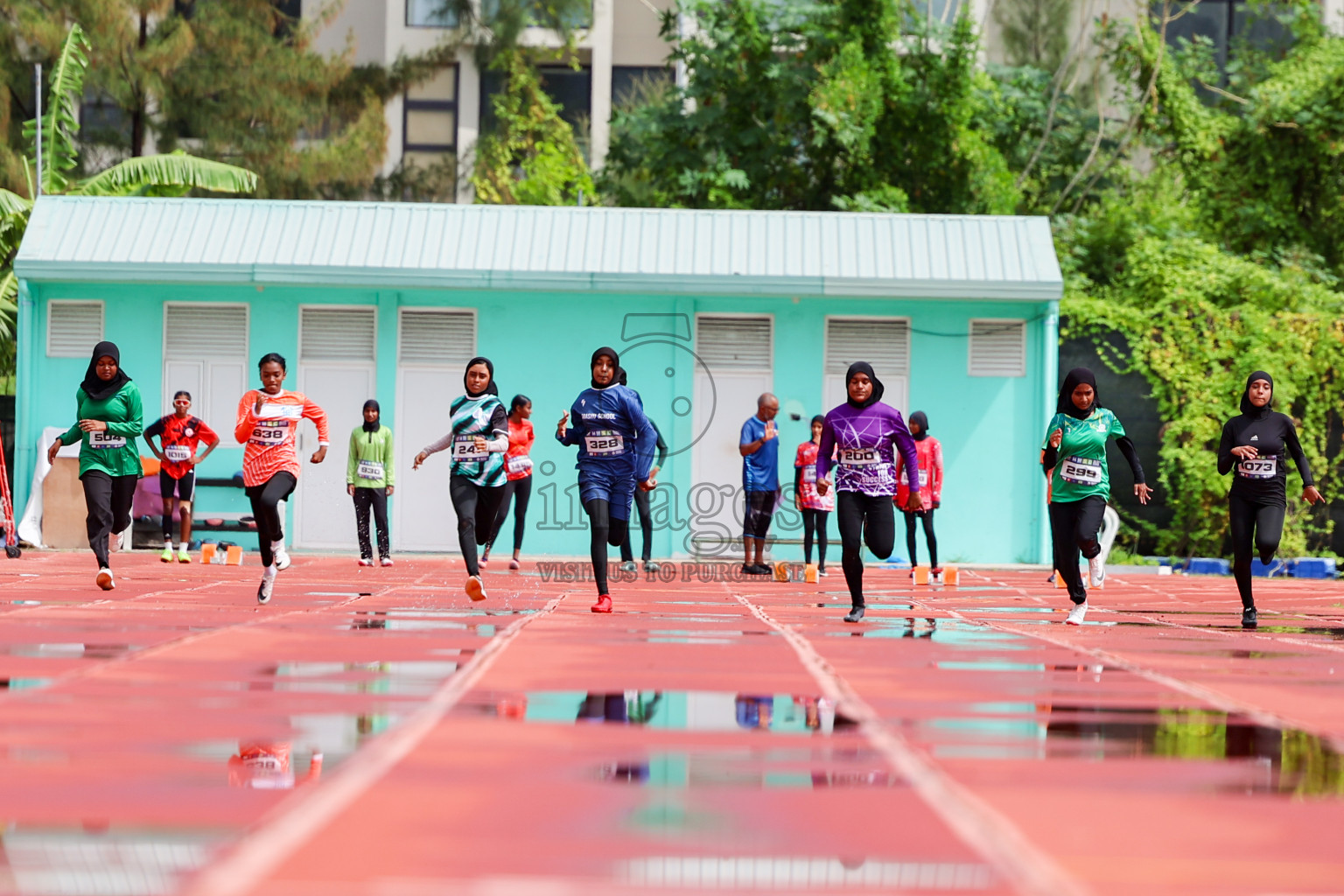 Day 1 of MWSC Interschool Athletics Championships 2024 held in Hulhumale Running Track, Hulhumale, Maldives on Saturday, 9th November 2024. 
Photos by: Ismail Thoriq, Hassan Simah / Images.mv