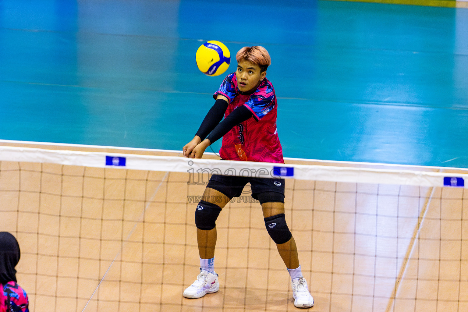 Good Games Sports Academy vs Volleyball Youth New Generation in Day 5 of Women's Division of VAM Cup 2025 held in Male', Maldives on Sunday, 13th April 2025 at Social Center Indoor Hall Photos By: Nausham Waheed / images.mv