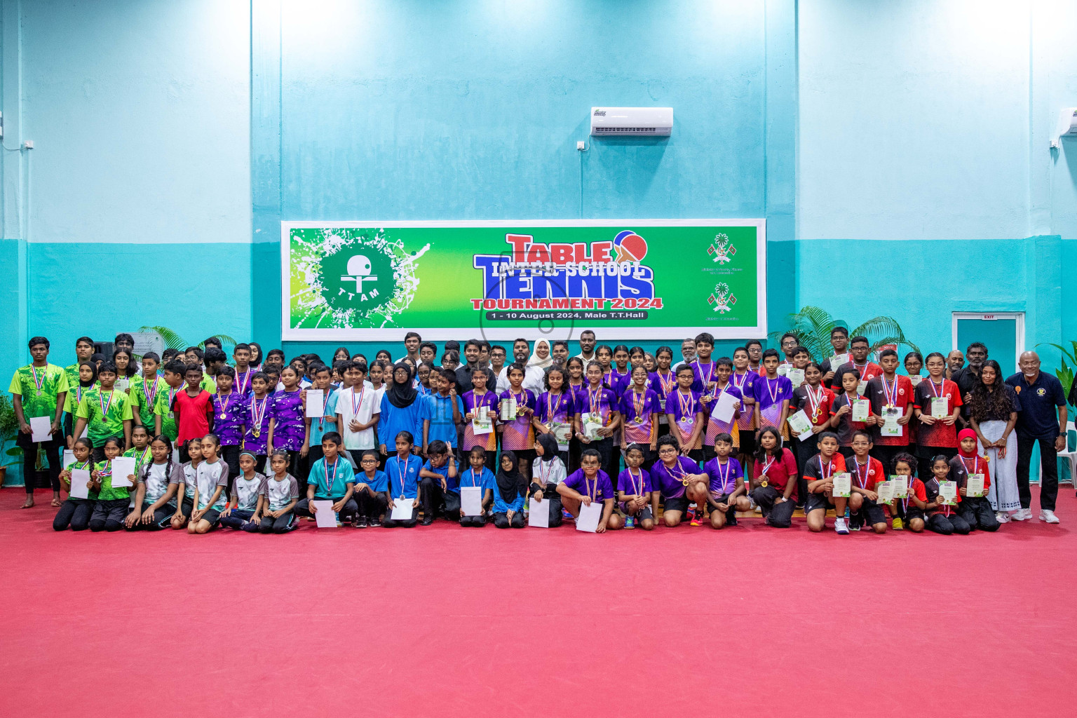 Senior Finals and Awarding ceremony of Interschool Table Tennis Tournament 2024 was held in Male' TT Hall, Male', Maldives on Saturday, 10th August 2024.
Photos: Ismail Thoriq / images.mv