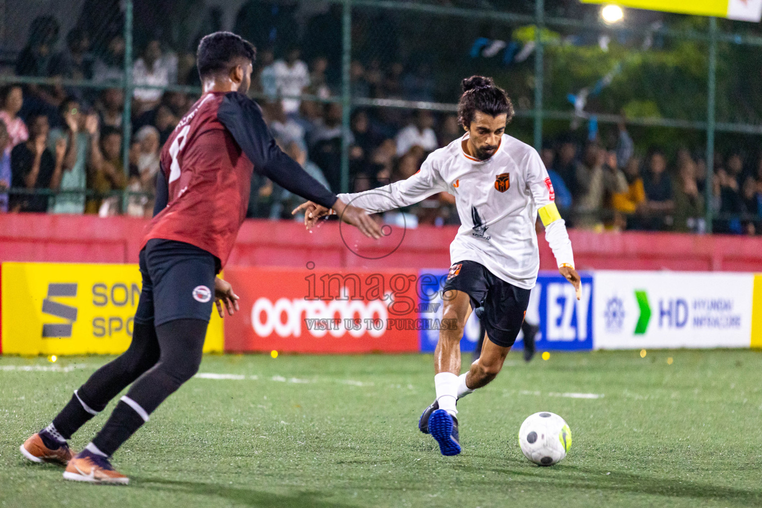 Th. Omadhoo vs Th. Hirilandhoo in Thaa Atoll Semi Final in Day 23 of Golden Futsal Challenge 2024 was held on Tuesday , 6th February 2024 in Hulhumale', Maldives 
Photos: Hassan Simah / images.mv