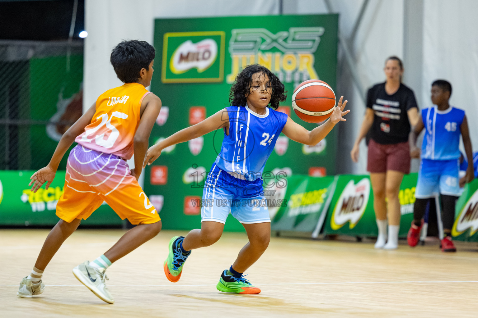 Milo 5 x 5 Junior Challenge 2025 - Basketball tournament held in Basketball Training Center, Male', Maldives on Thursday, 09th October 2025. 
Photo by: Hassan Simah / Images.mv
