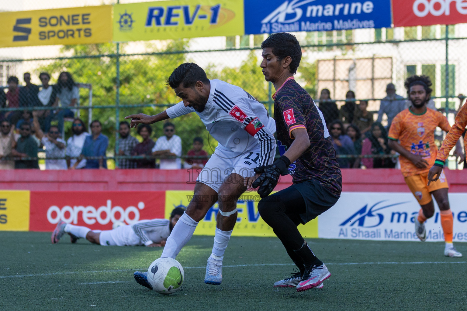 GA Dhaandhoo vs GA Maamendhoo in Day 5 of Golden Futsal Challenge 2024 was held on Friday, 19th January 2024, in Hulhumale', Maldives Photos: Mohamed Mahfooz Moosa / images.mv