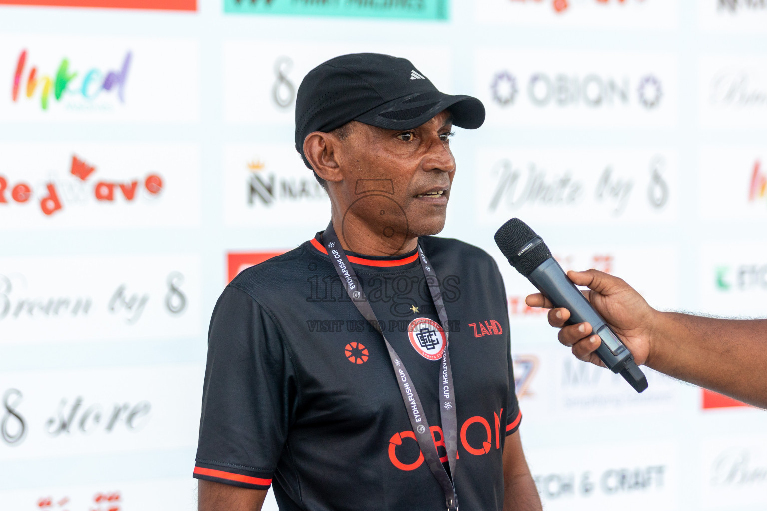 Huss Songun Football Team vs CC Sports Club in Day 2 of Eydhafushi Cup 2025 held in Eydhafushi Football Stadium at B. Eydhafushi, Maldives on Saturday, 6th September 2025. Photos: Mohamed Mahfouz Moosa / images.mv