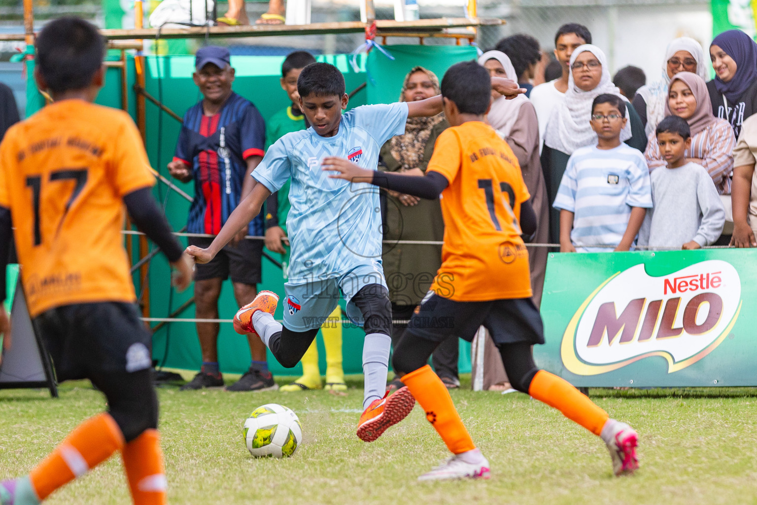 Day 2 of MILO Academy Championship 2025 (U-12) was held at Henveiru Stadium in Male', Maldives on Friday, 2nd May 2025. Photos: Mohamed Mahfooz Moosa / images.mv