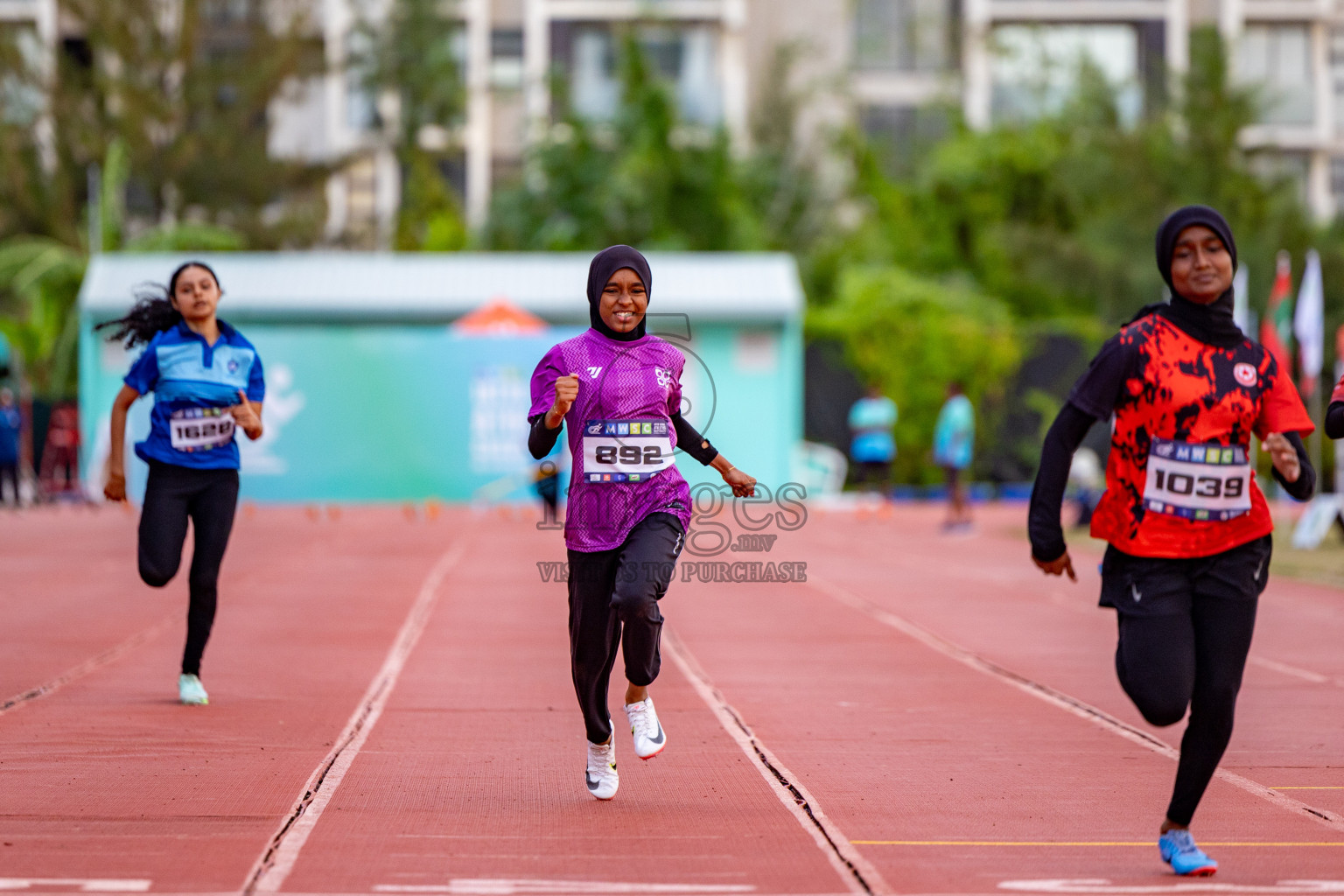 Day 1 of MWSC Interschool Athletics Championships 2024 held in Hulhumale Running Track, Hulhumale, Maldives on Saturday, 9th November 2024. 
Photos by: Hassan Simah / Images.mv