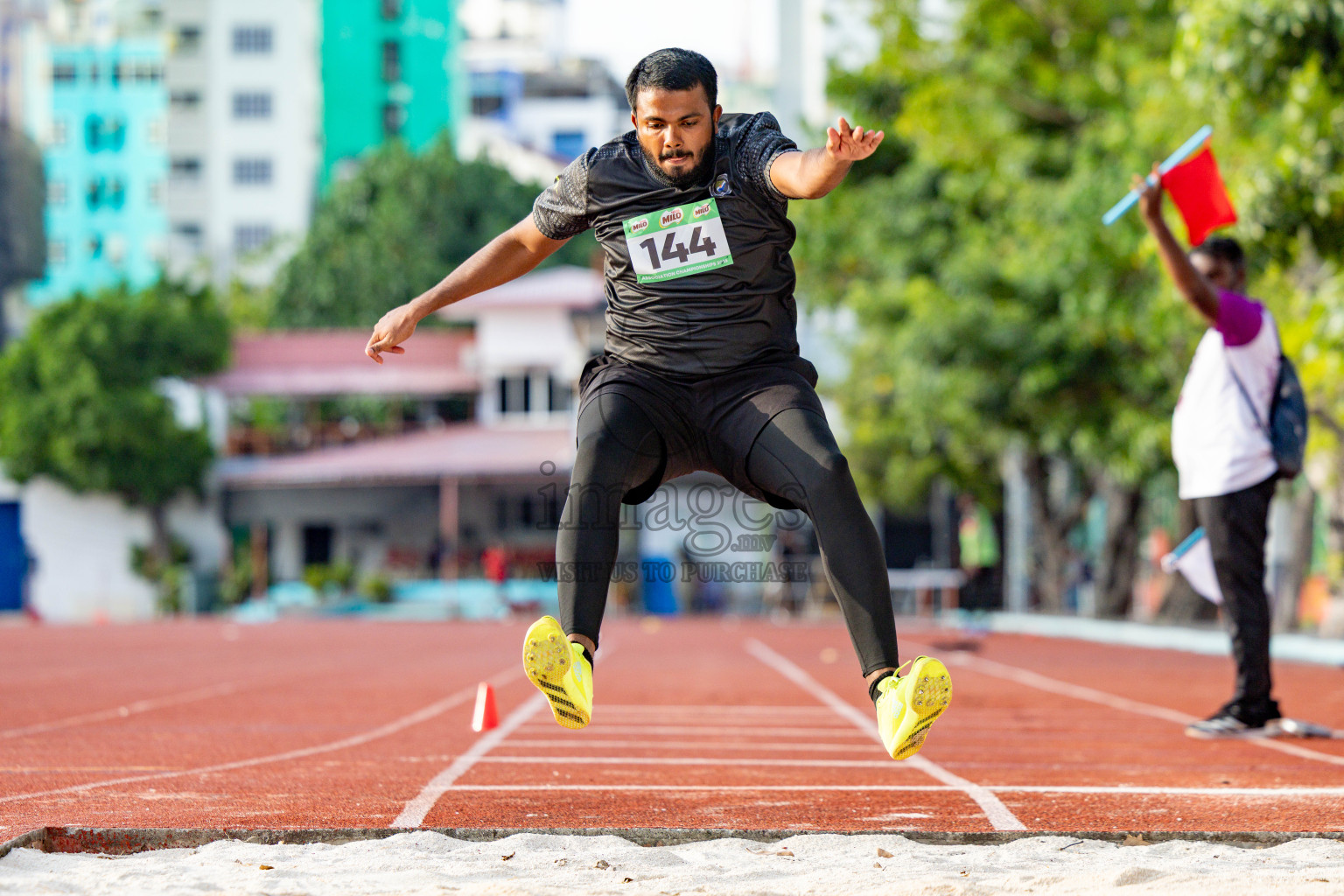 Day 2 of 12th Milo Association Championships was held in Ekuveni Track at Male', Maldives on Friday, 25th April 2025. Photos: Hassan Simah / images.mv