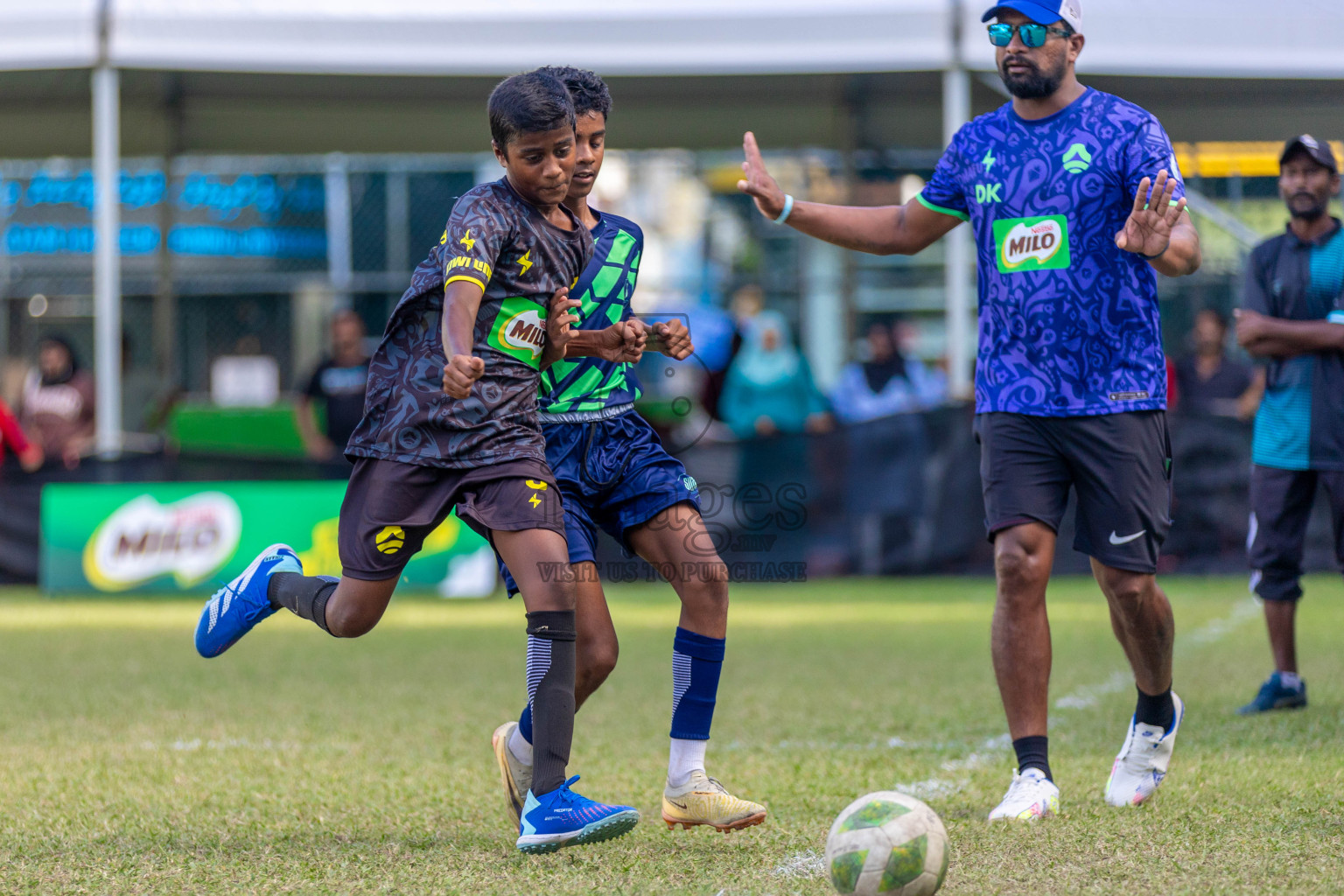 Day 2  of MILO Academy Championship 2024 - U12 was held at Henveiru Grounds in Male', Maldives on Thursday, 5th July 2024. Photos: Shuu Abdul Sattar / images.mv