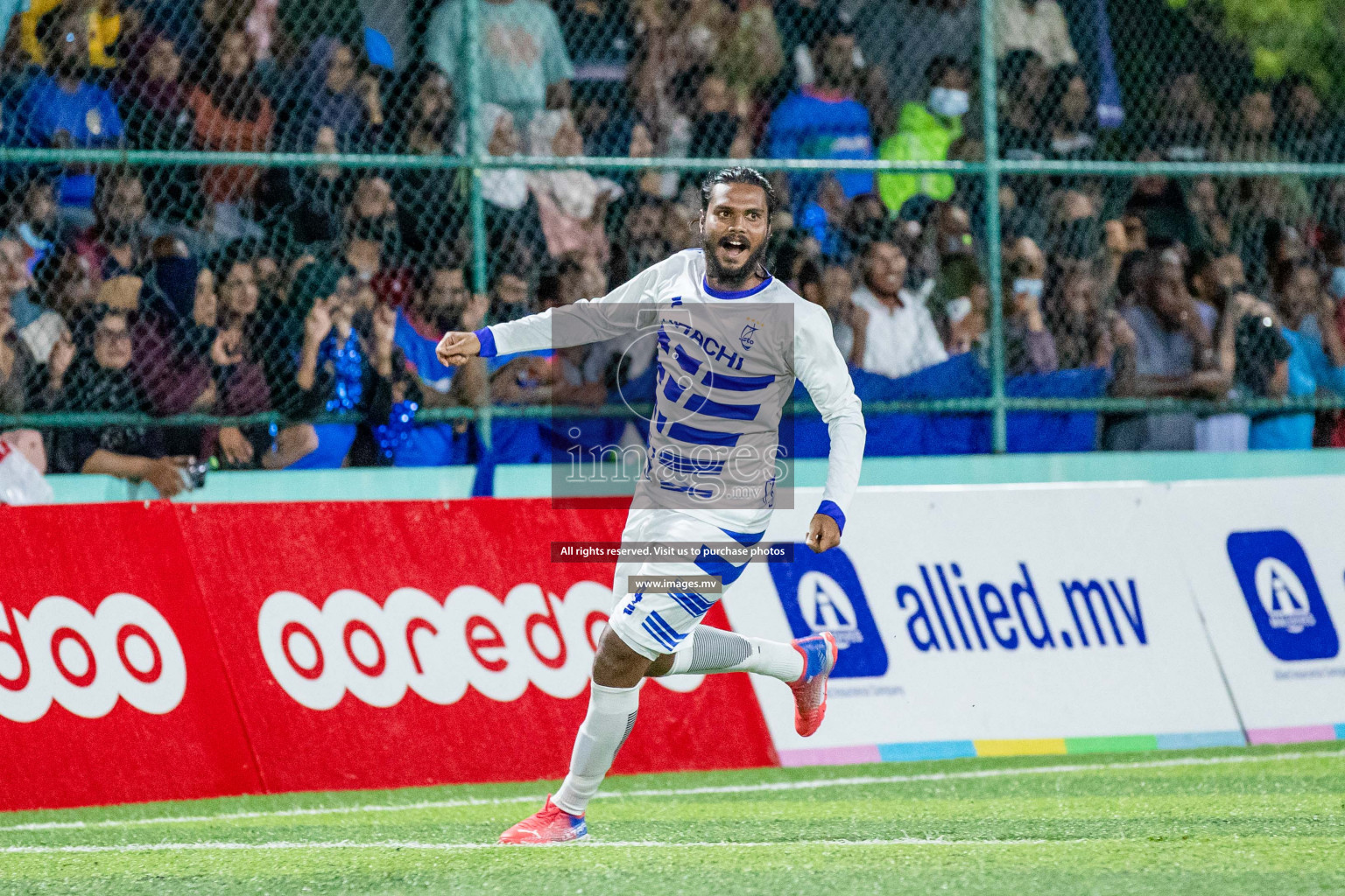 STO RC Vs Team Fenaka in the Quarter Finals of Club Maldives 2021 held in Hulhumale, Maldives on 13 December 2021. Photos: Shu Abdul Sattar / images.mv