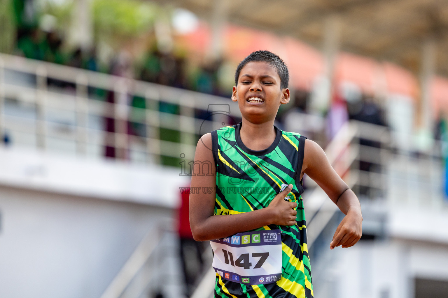 Day 1 of MWSC Interschool Athletics Championships 2024 held in Hulhumale Running Track, Hulhumale, Maldives on Saturday, 9th November 2024. 
Photos by: Ismail Thoriq, Hassan Simah / Images.mv