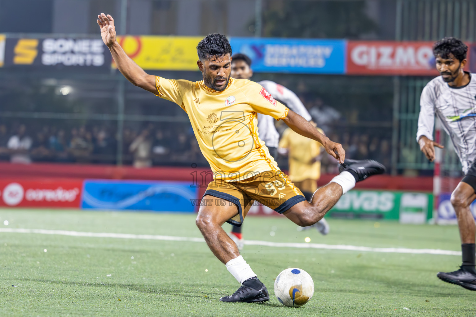 N Holhudhoo vs N Miladhoo in Noonu Atoll Final in Day 24 of Golden Futsal Challenge 2025 was held on Tuesday , 28th January 2025, in Hulhumale', Maldives. Photos: Ismail Thoriq / images.mv